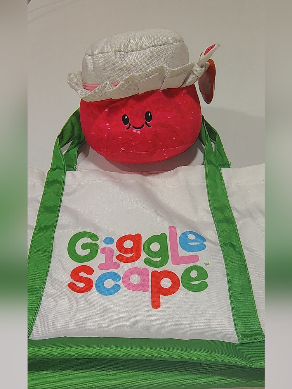 Gigglescape Strawberry Jam Plush Toy with Bag New